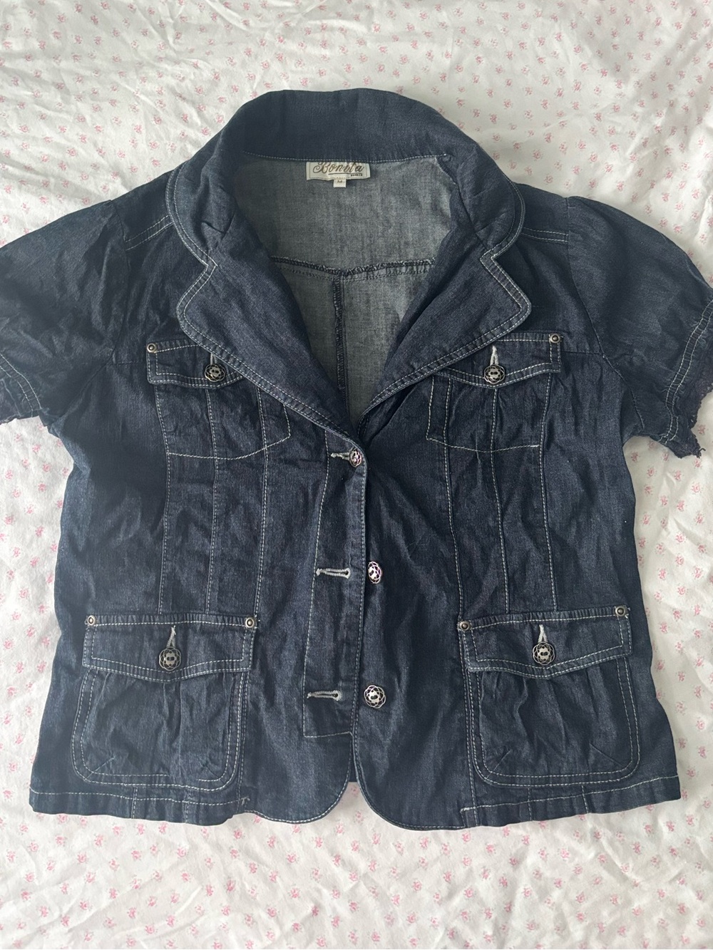 Y2K denim t shirt jacket